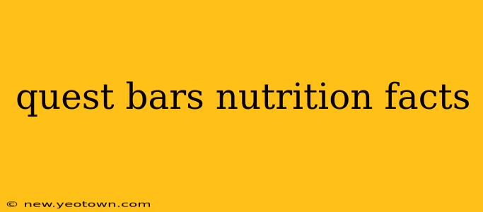 quest bars nutrition facts