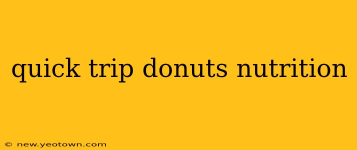 quick trip donuts nutrition