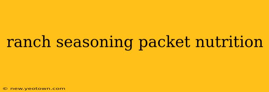 ranch seasoning packet nutrition