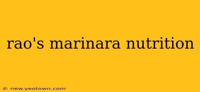 rao's marinara nutrition