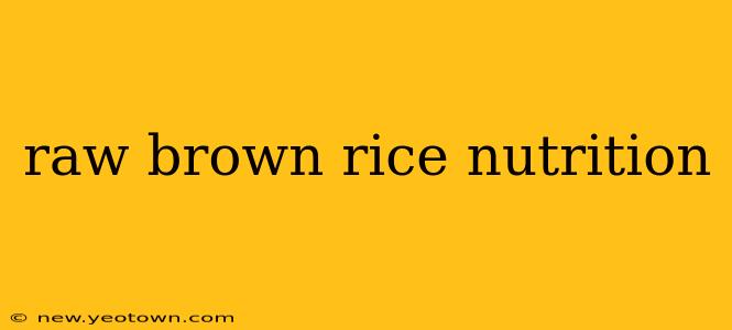 raw brown rice nutrition