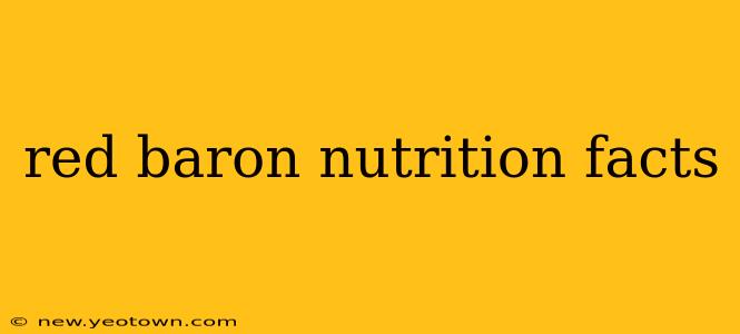 red baron nutrition facts