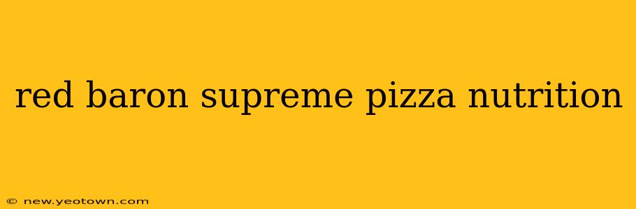 red baron supreme pizza nutrition