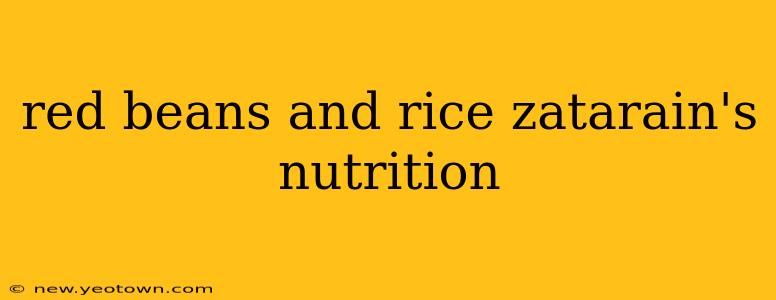 red beans and rice zatarain's nutrition