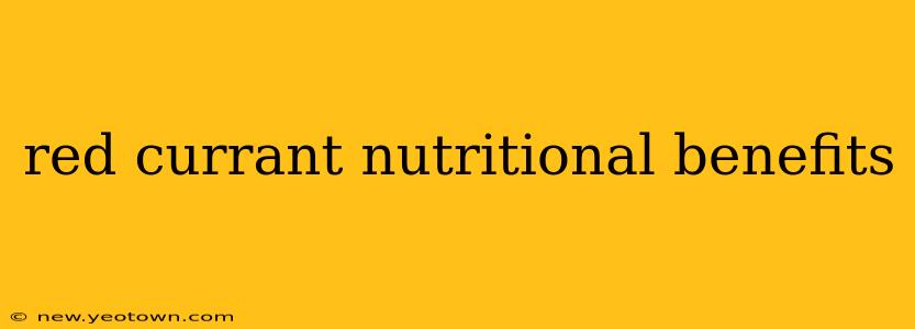 red currant nutritional benefits