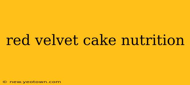 red velvet cake nutrition