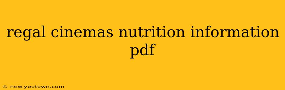 regal cinemas nutrition information pdf