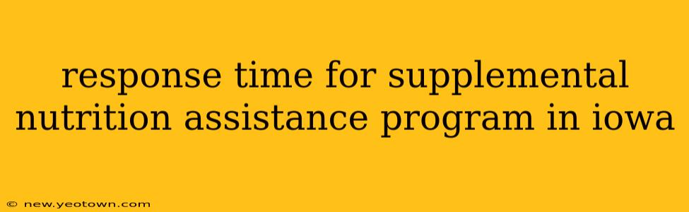 response time for supplemental nutrition assistance program in iowa