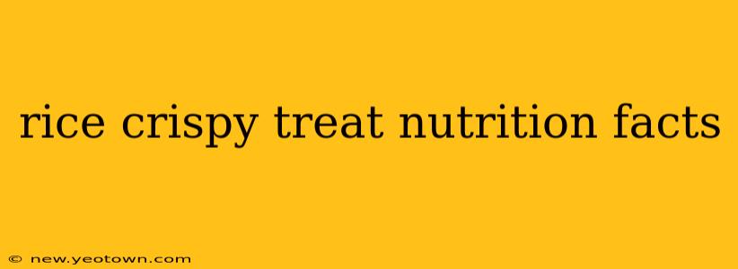 rice crispy treat nutrition facts