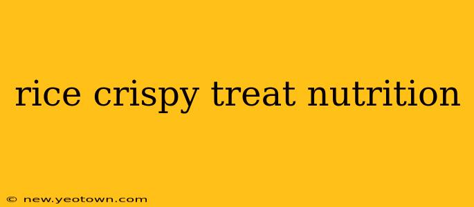 rice crispy treat nutrition