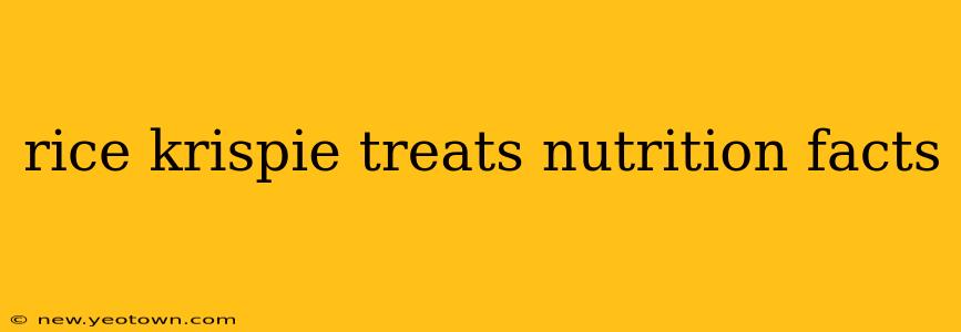rice krispie treats nutrition facts