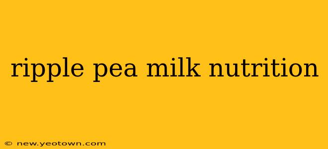 ripple pea milk nutrition