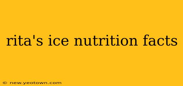 rita's ice nutrition facts