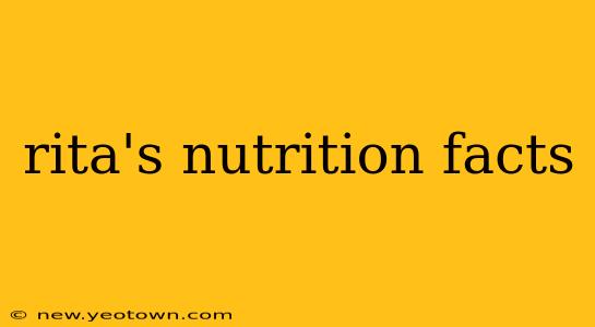 rita's nutrition facts