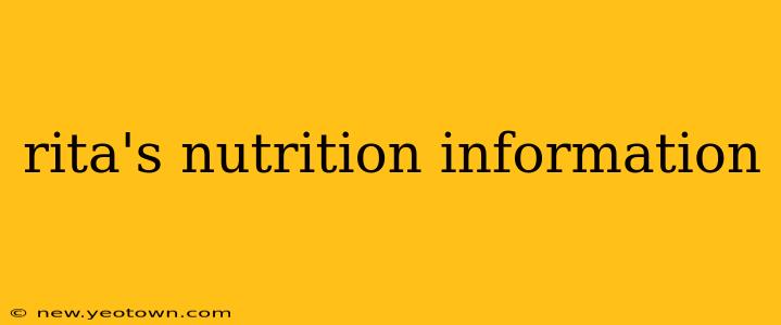 rita's nutrition information