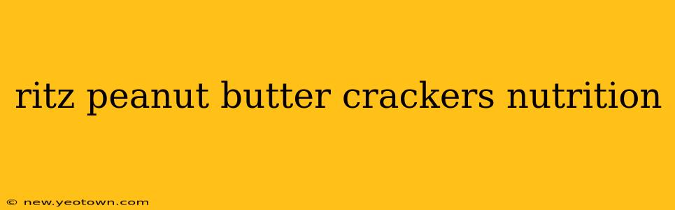 ritz peanut butter crackers nutrition