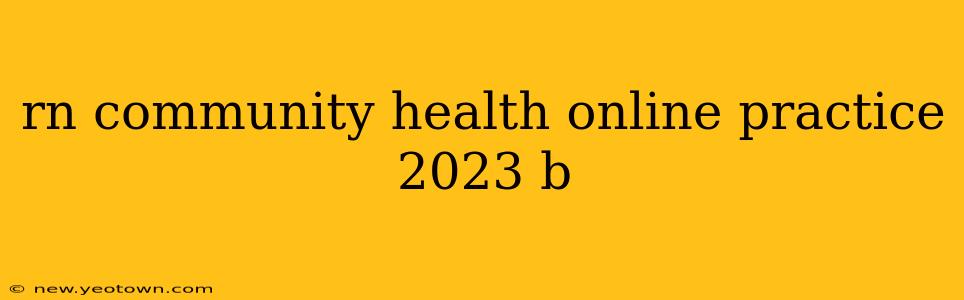 rn community health online practice 2023 b