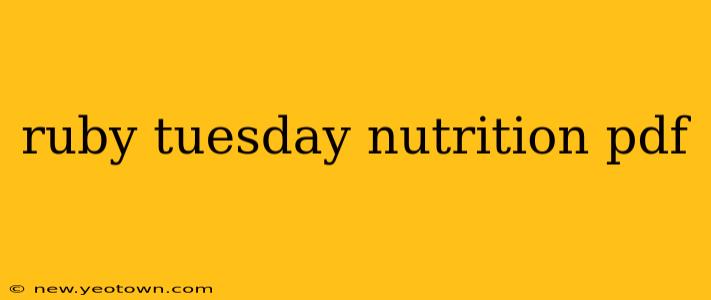 ruby tuesday nutrition pdf