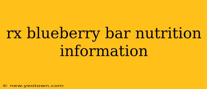 rx blueberry bar nutrition information