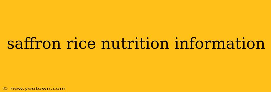 saffron rice nutrition information