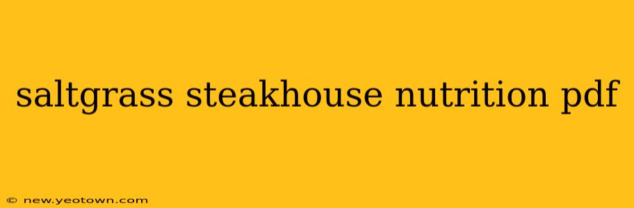 saltgrass steakhouse nutrition pdf