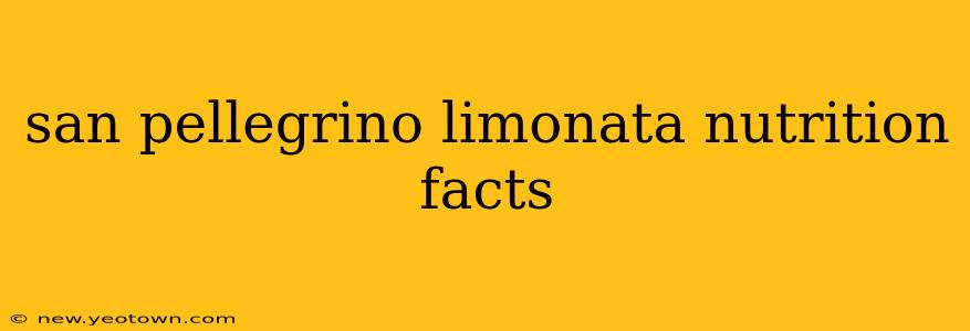san pellegrino limonata nutrition facts