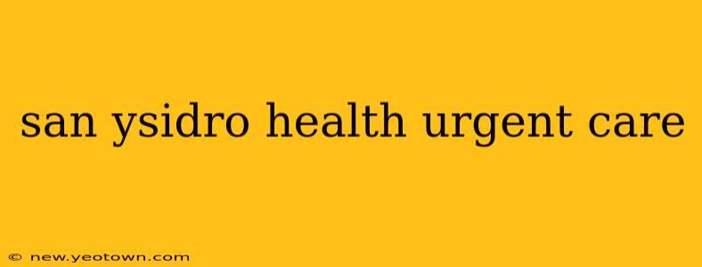 san ysidro health urgent care