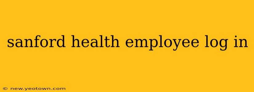 sanford health employee log in