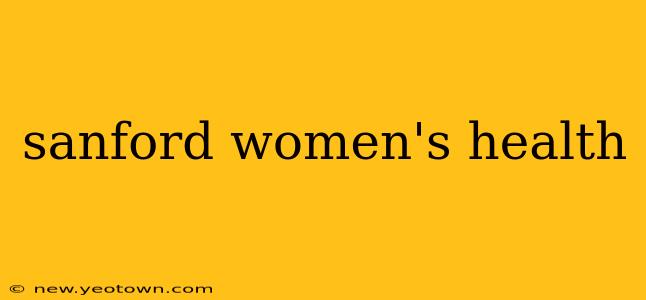 sanford women's health