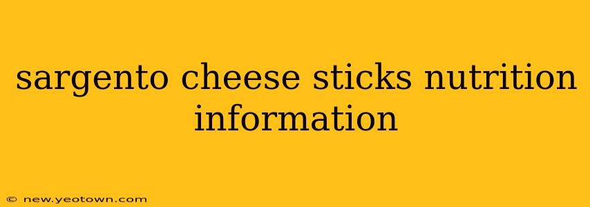sargento cheese sticks nutrition information