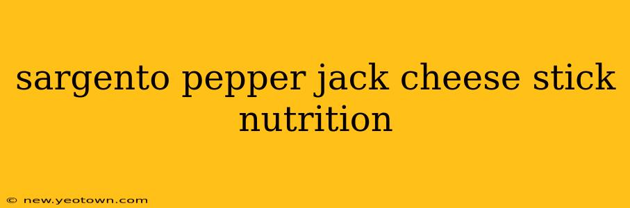 sargento pepper jack cheese stick nutrition