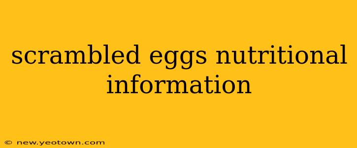 scrambled eggs nutritional information