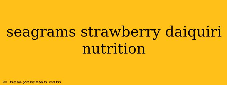 seagrams strawberry daiquiri nutrition
