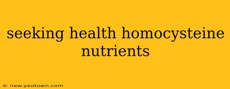 seeking health homocysteine nutrients