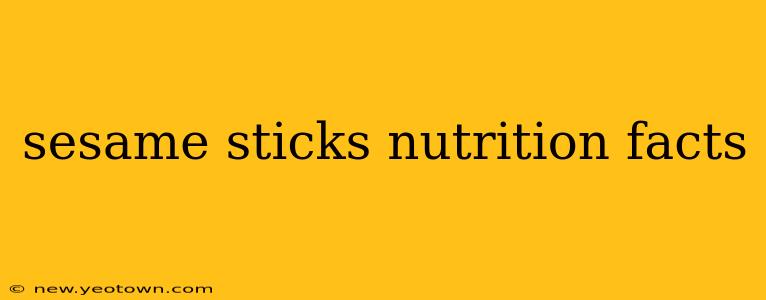 sesame sticks nutrition facts