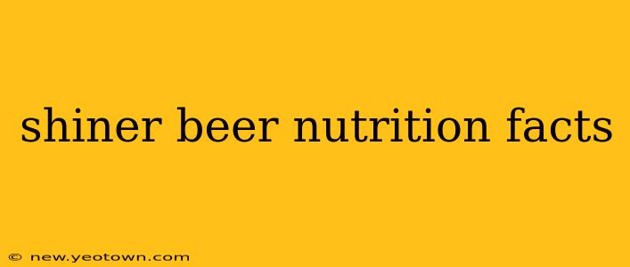 shiner beer nutrition facts