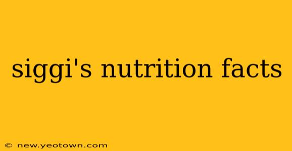 siggi's nutrition facts