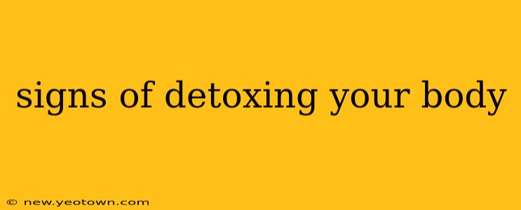 signs of detoxing your body