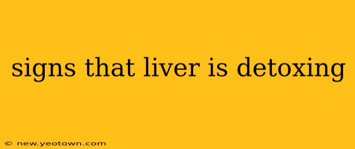 signs that liver is detoxing