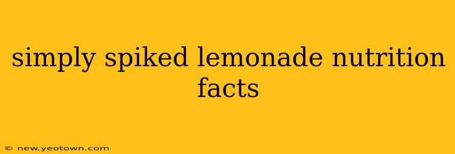 simply spiked lemonade nutrition facts
