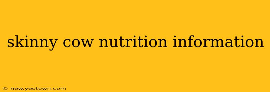 skinny cow nutrition information