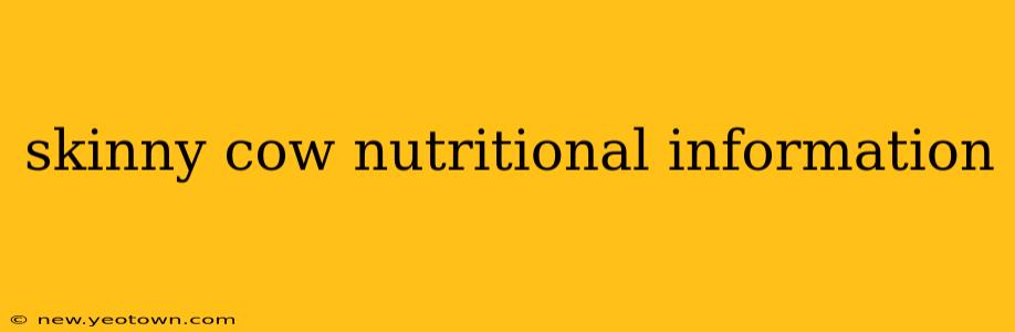 skinny cow nutritional information