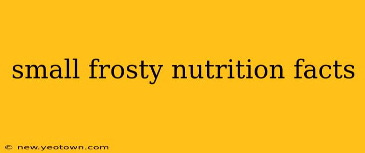 small frosty nutrition facts