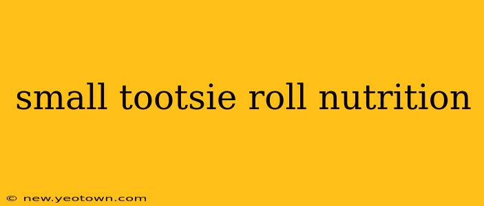small tootsie roll nutrition