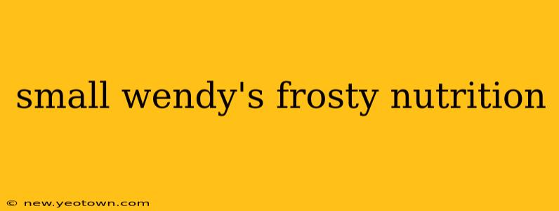 small wendy's frosty nutrition