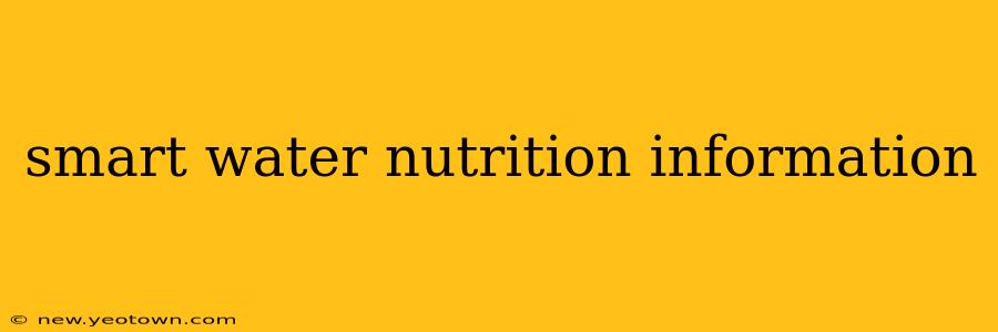 smart water nutrition information