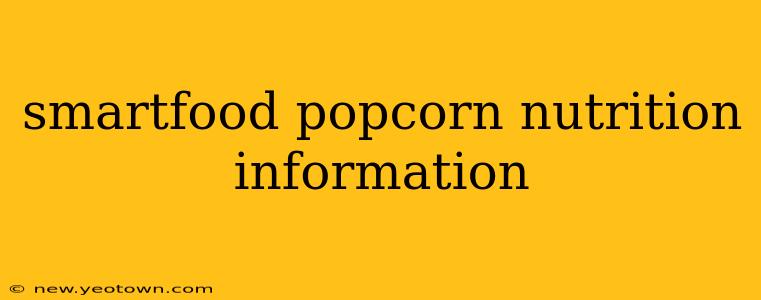 smartfood popcorn nutrition information