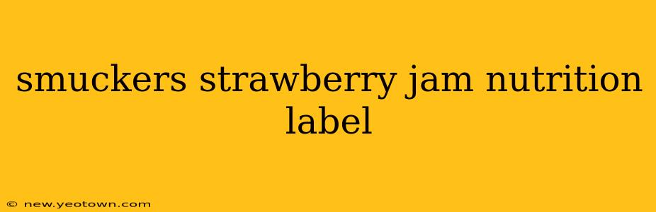 smuckers strawberry jam nutrition label