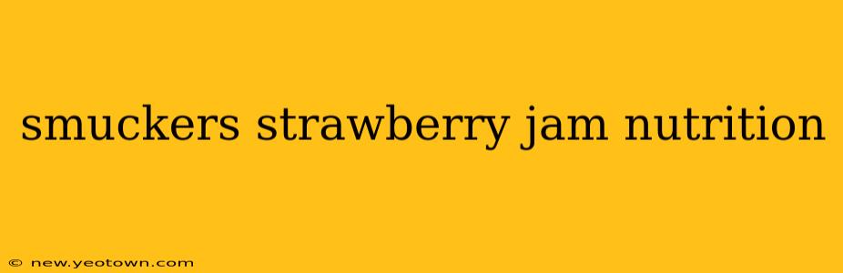 smuckers strawberry jam nutrition