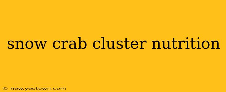 snow crab cluster nutrition